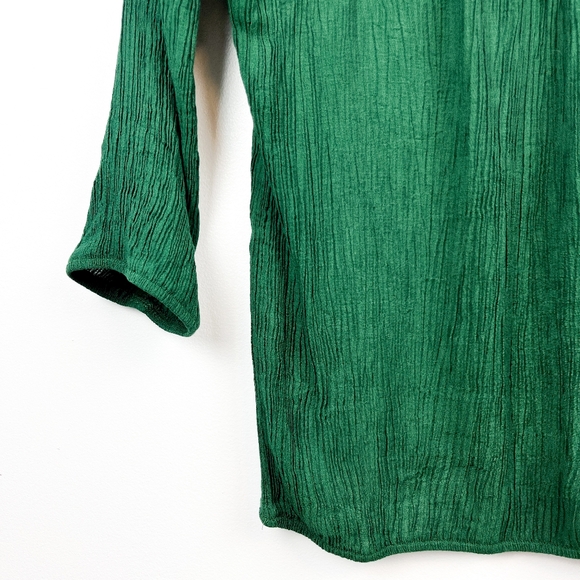 Ember Long Sleeve Deep Green Blouse - Picture 5 of 9